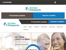Tablet Screenshot of 20dollarchiropractic.com